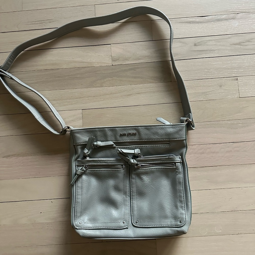 Max Studio Light Gray Crossbody Bag